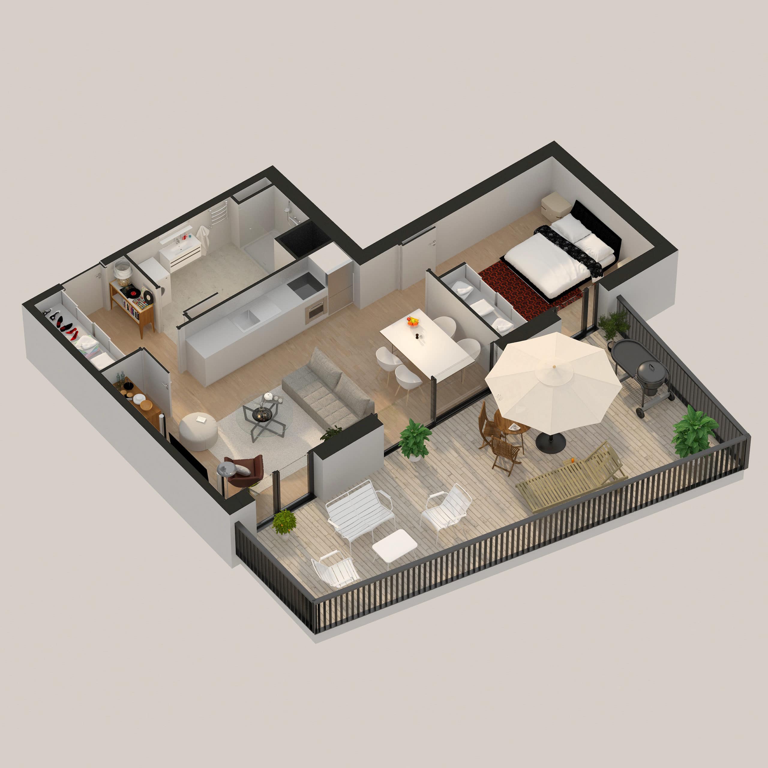 Symetrie, programme immobilier Lorient centre, appartements standing T2 T5 jardins terrasses balcons by SEEMO