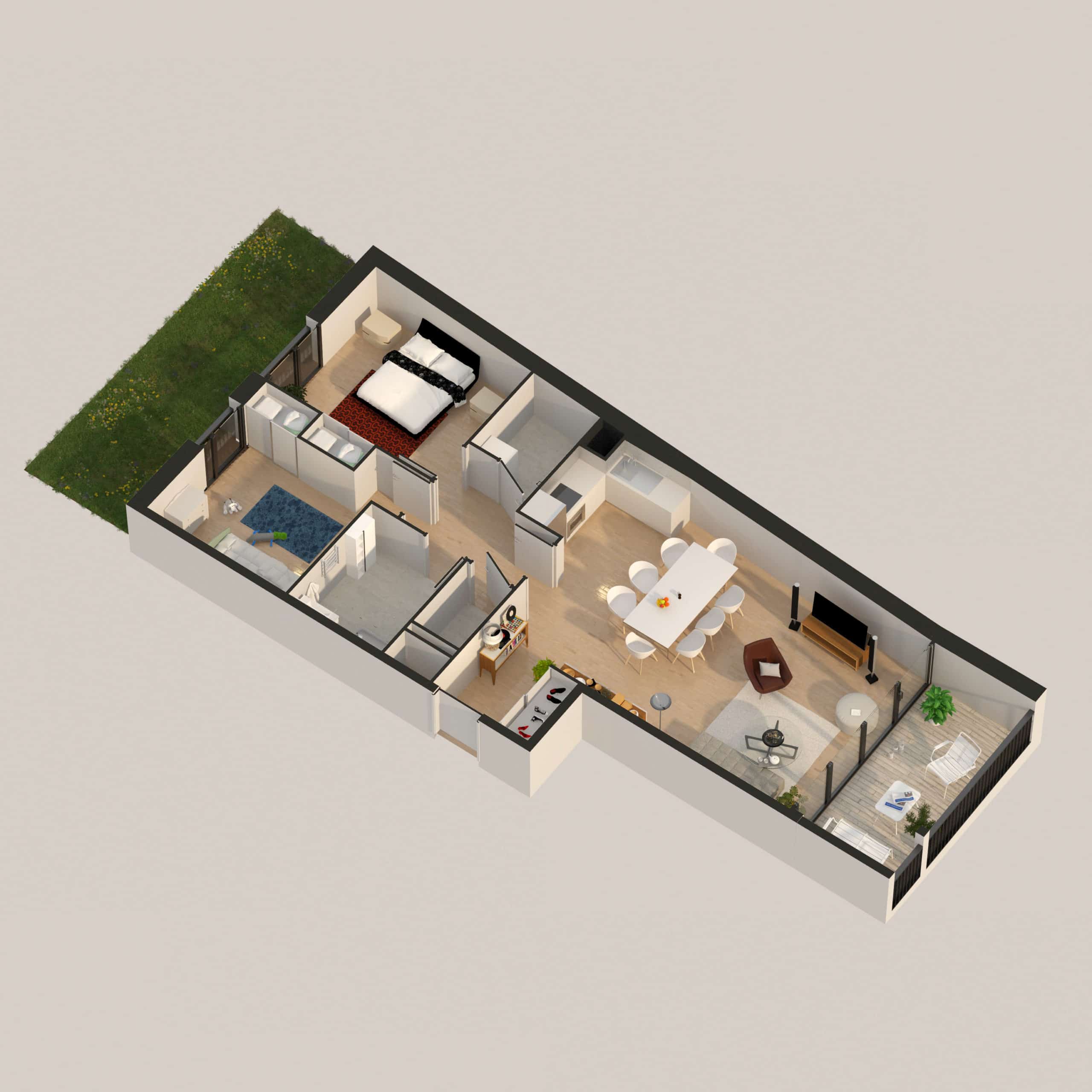 Symetrie, programme immobilier Lorient centre, appartements standing T2 T5 jardins terrasses balcons by SEEMO