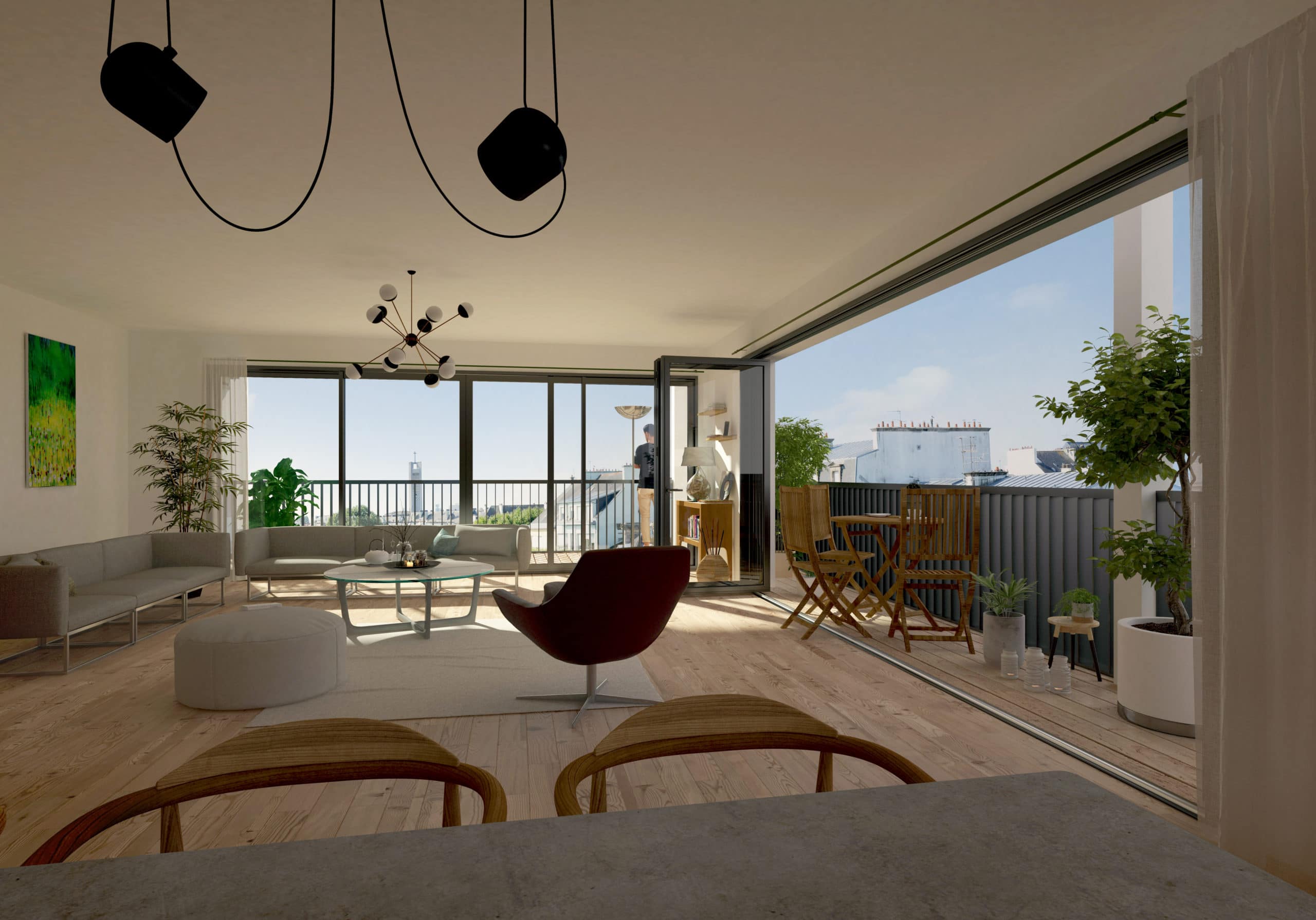 Symetrie, programme immobilier Lorient centre, appartements standing T2 T5 jardins terrasses balcons by SEEMO