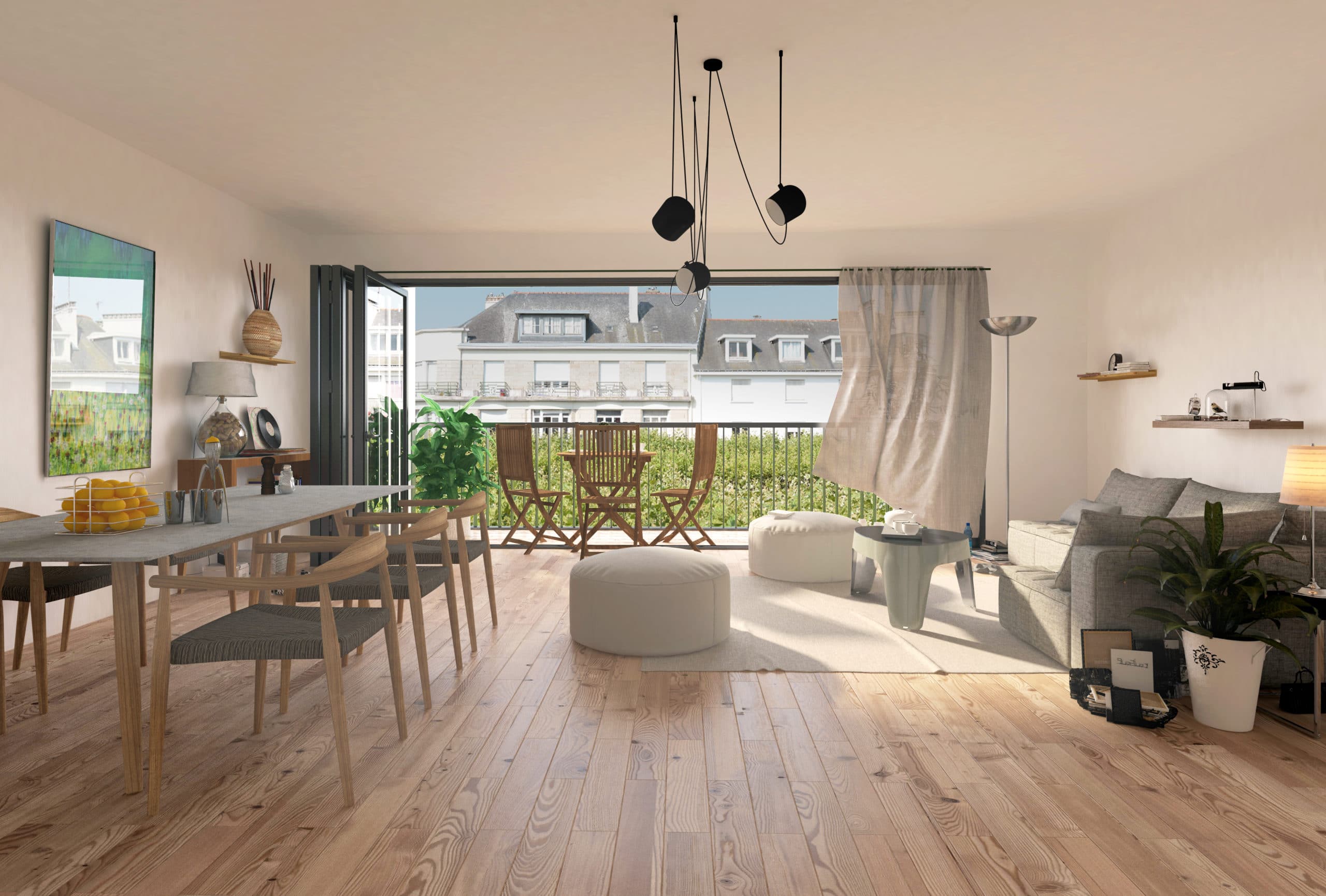 Symetrie, programme immobilier Lorient centre, appartements standing T2 T5 jardins terrasses balcons by SEEMO