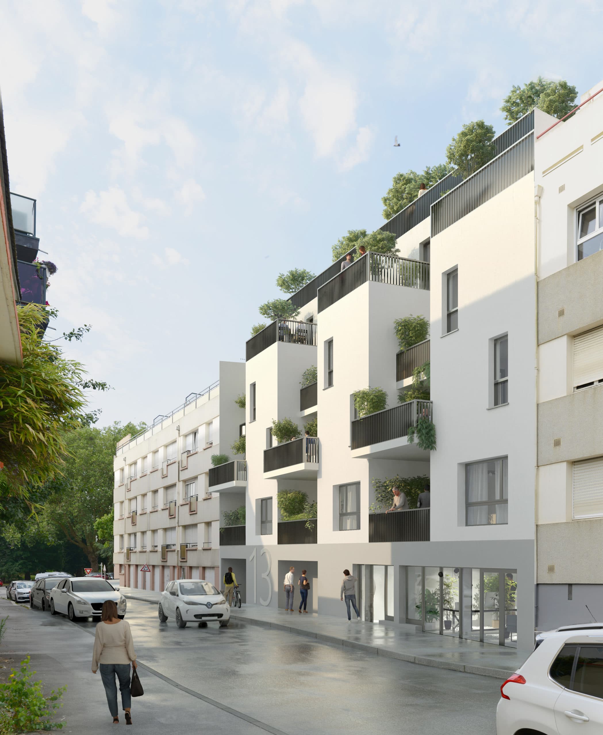 Symetrie, programme immobilier Lorient centre, appartements standing T2 T5 jardins terrasses balcons by SEEMO