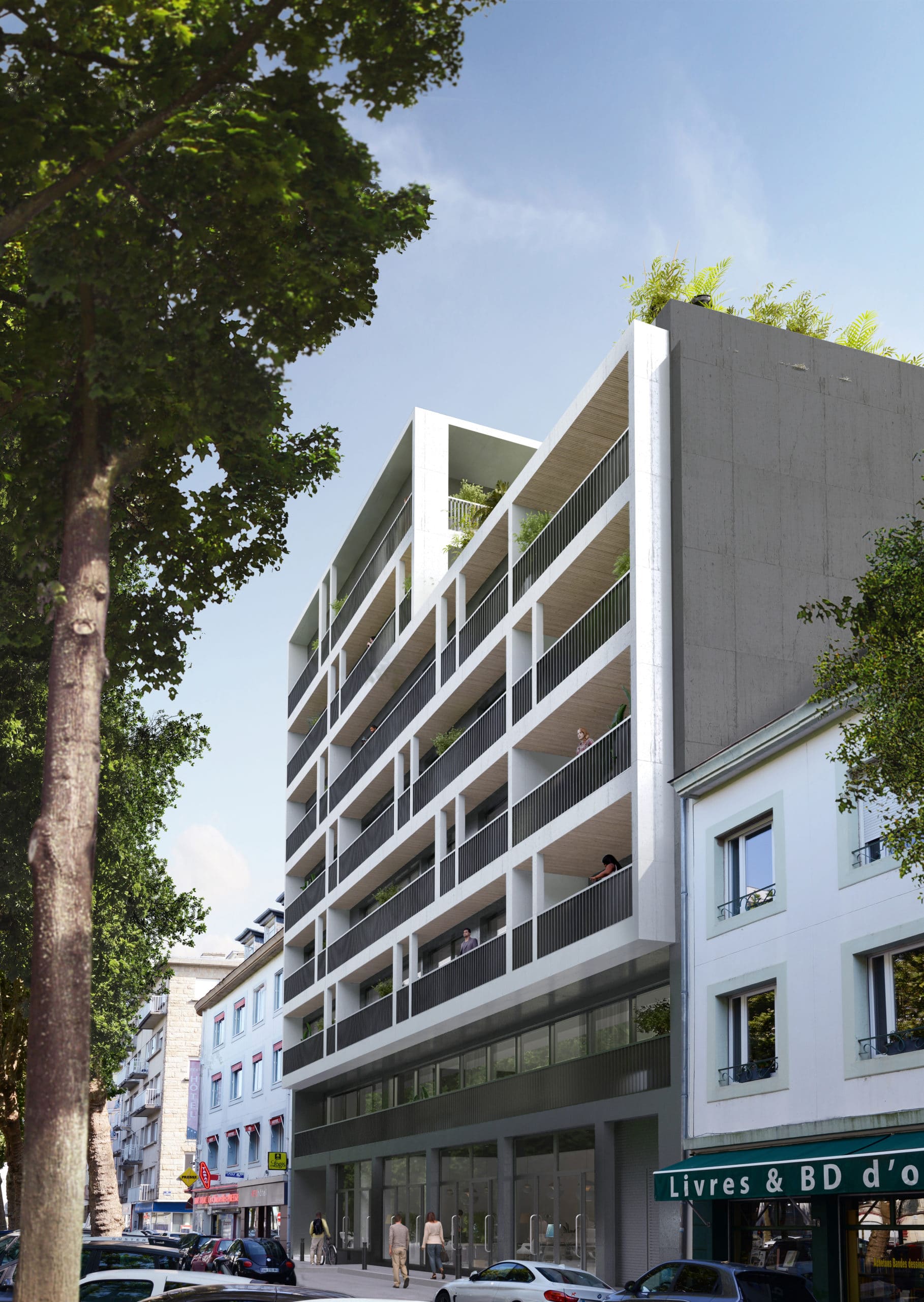 Symetrie, programme immobilier Lorient centre, appartements standing T2 T5 jardins terrasses balcons by SEEMO