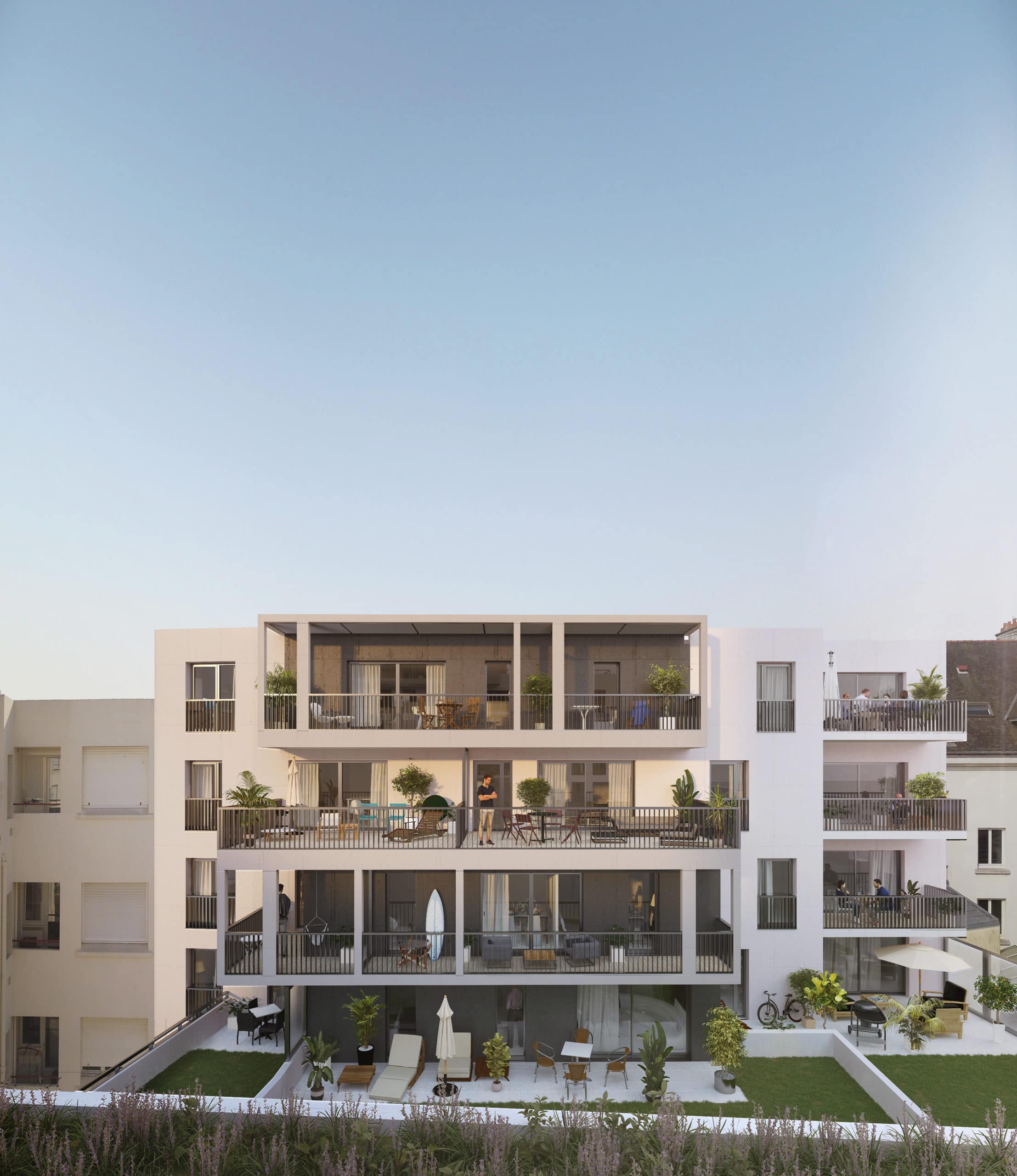 Symetrie, programme immobilier Lorient centre, appartements standing T2 T5 jardins terrasses balcons by SEEMO